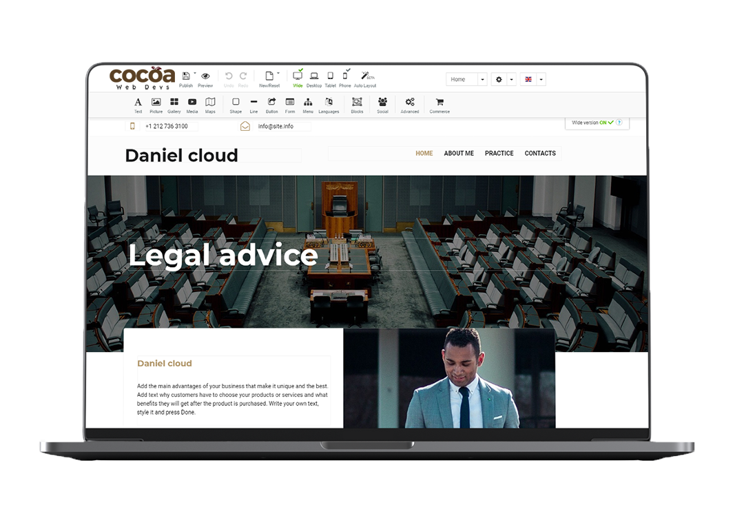 Cocoa Builder mockup