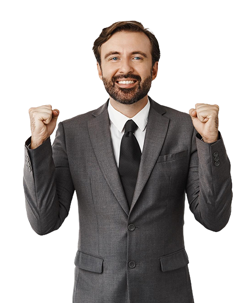 Empresario feliz